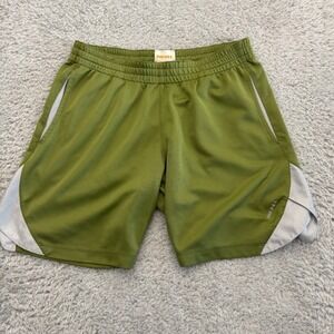 Diesel Mens Athletic Shorts Olive Green Mesh Panel Elastic Waist Size S
